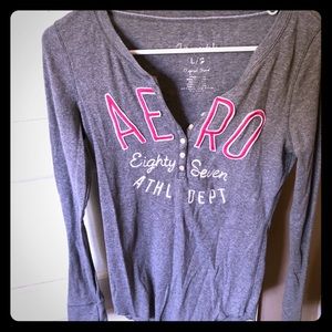 Long sleeve large Aero knit shirt